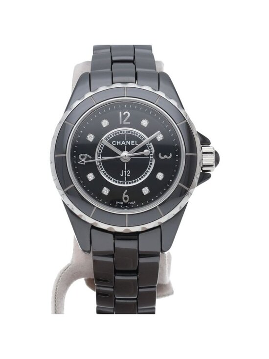 Chanel Watch 29 Diamond Ceramic Black Polished